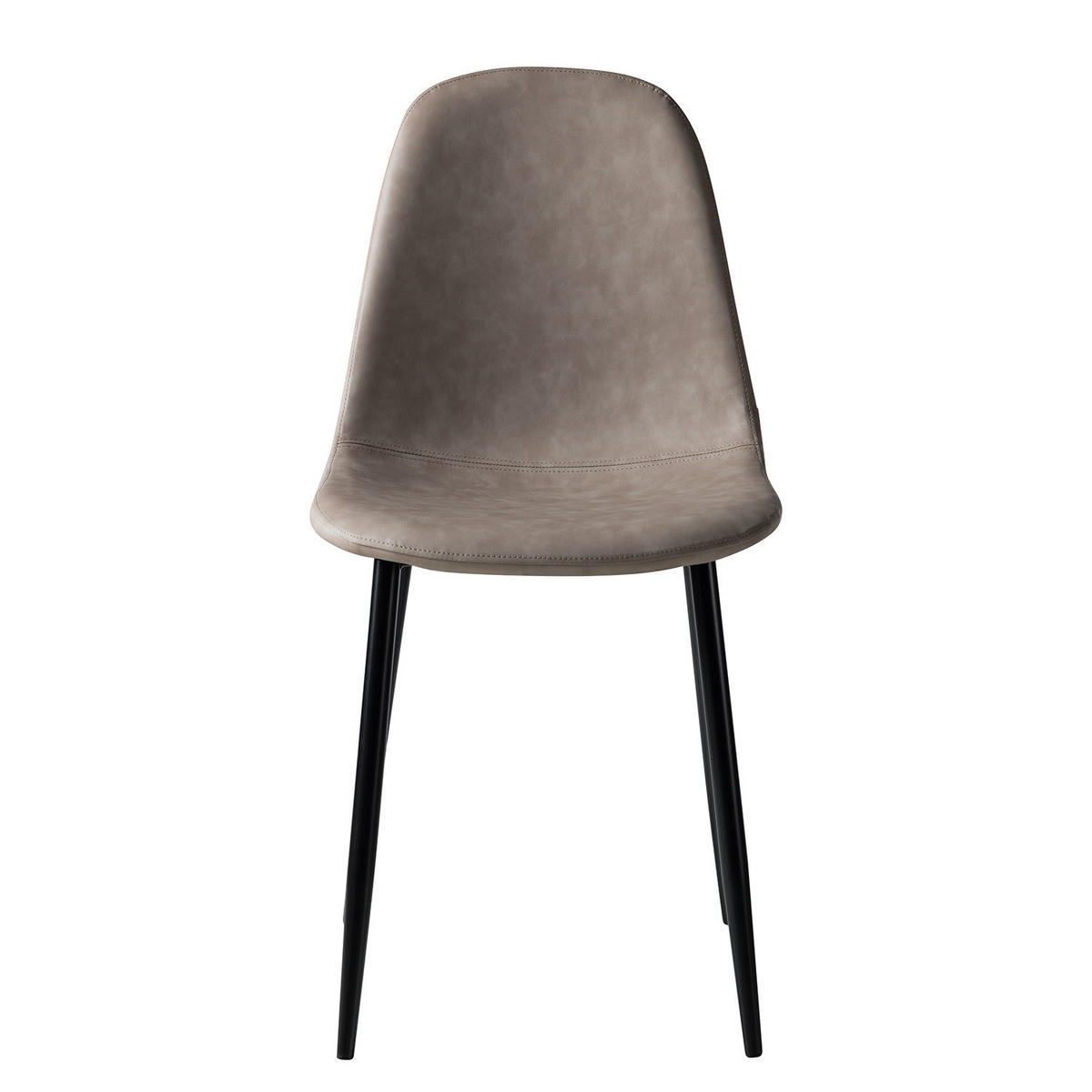 POLSTERSTUHL - Kunstleder / Metall - Taupe, Kunststoff (44/87/53cm) - home24
