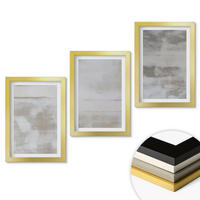 WANDBILDER 3er Set - 20x30 cm Goldrahmen - Moderne, Used-Look-Texturen - Goldfarben, Kunststoff (20/30cm) - ArtPrintCave