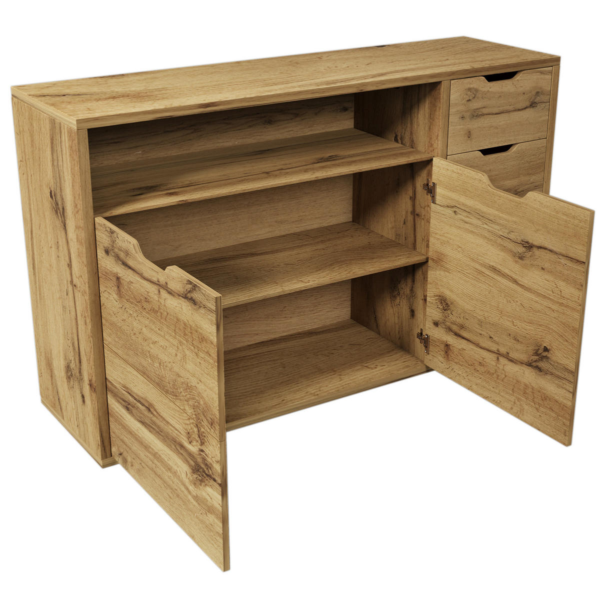 SIDEBOARD 150/40/90 cm aus Holzwerkstoff mit Sanftschluss und verstellbaren Einlegeböden Eichefarben - Eichefarben, Holzwerkstoff (150/90/40cm) - Modenvie