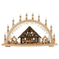 SCHWIBBOGEN Winterkinder 10 flammig - Multicolor, Holz (66/44/6.5cm)