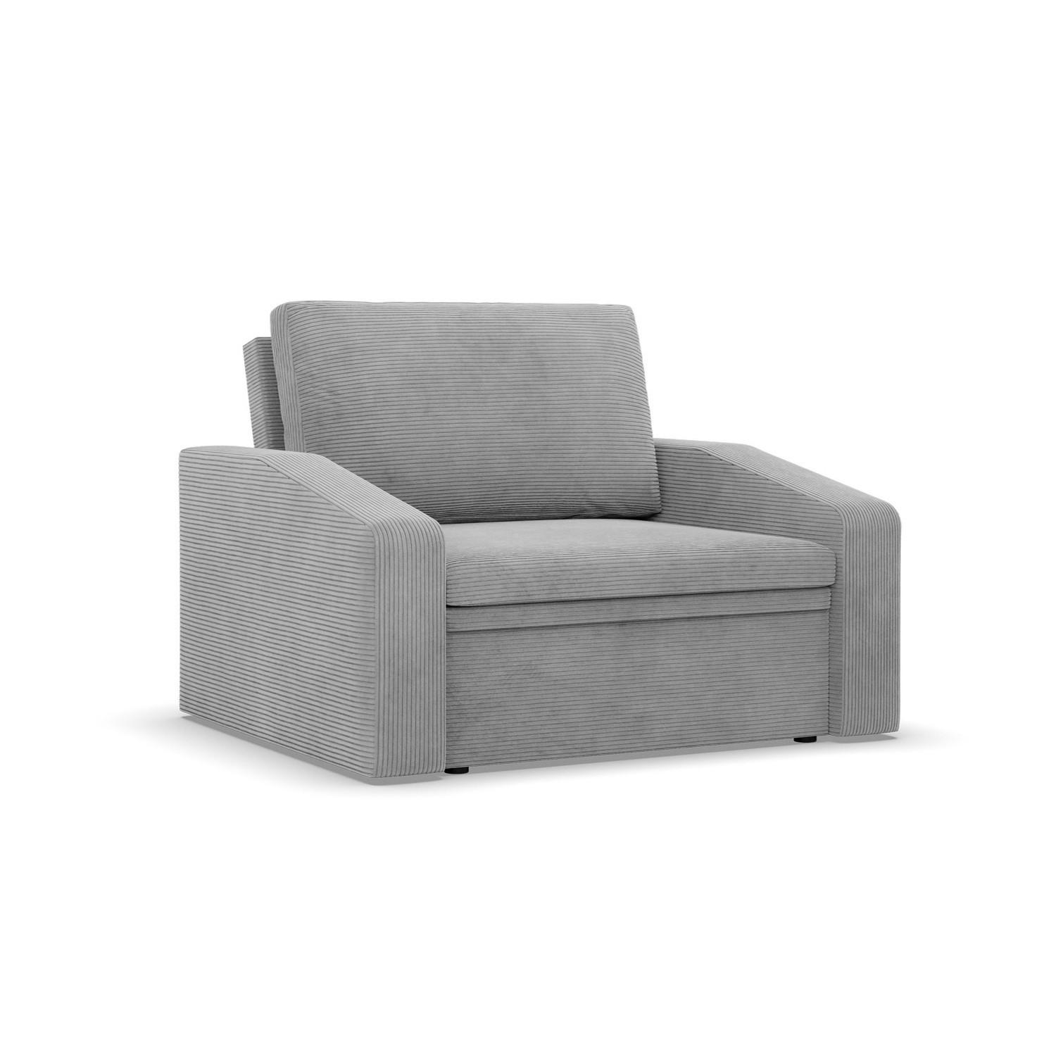 LOUNGESESSEL ORBIT, 90 CM, Cord - Grau - Grau, Textil (118/80/87cm)