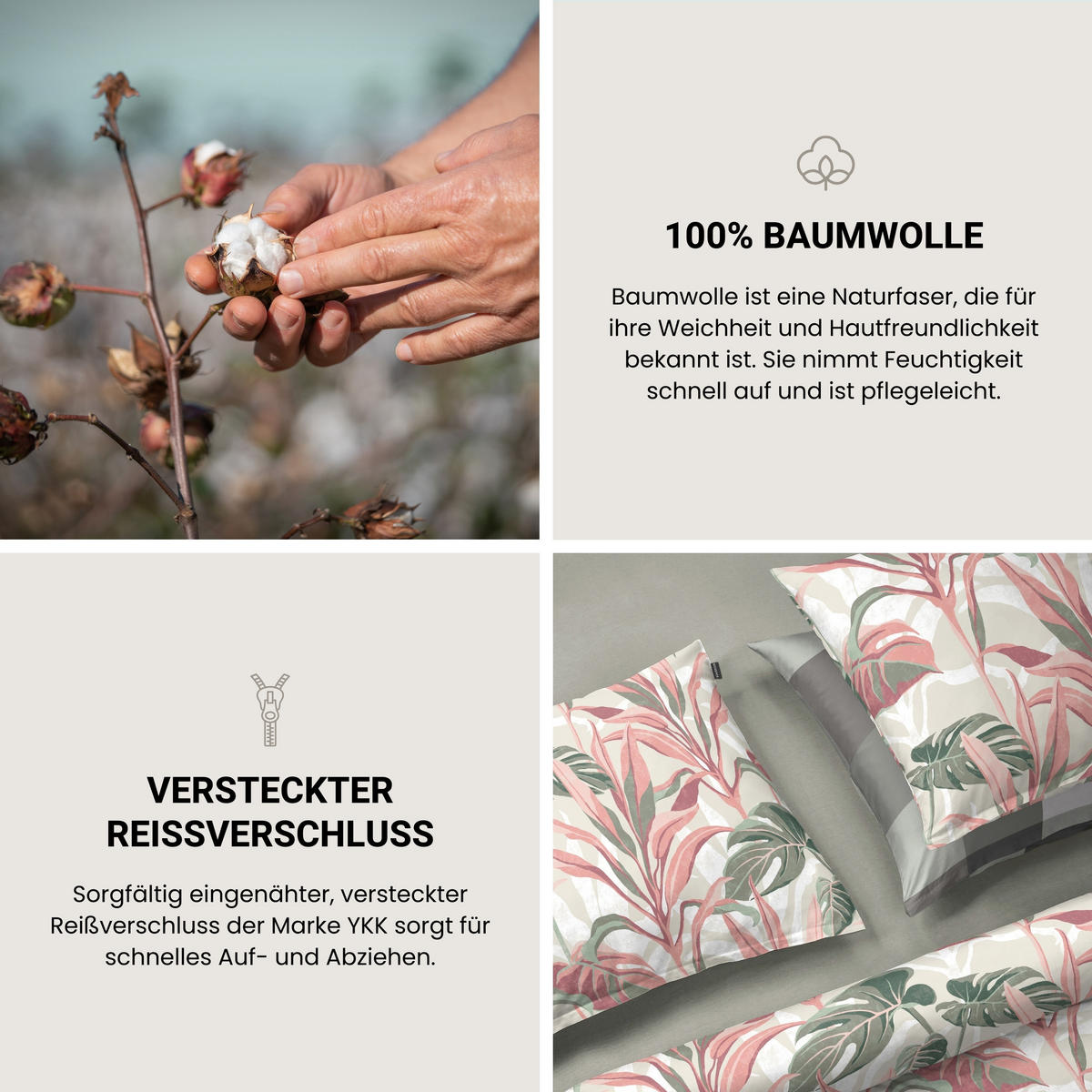 BETTWÄSCHESET Travis - Renforcé - 2-teilig - 155 x 220 cm - Mint - Mintgrün, Textil (155/220cm) - SCHIESSER