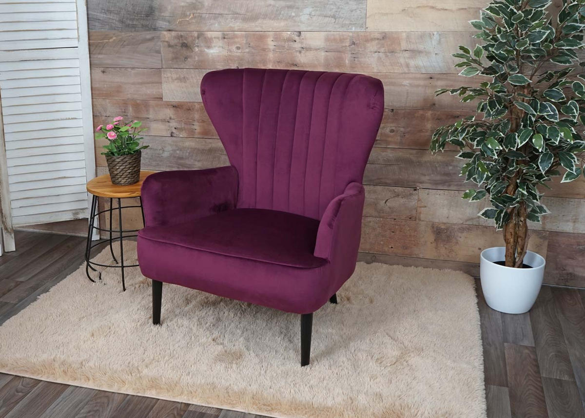 LOUNGE-SESSEL Bordeaux - Bordeaux, Textil (75/87/75cm) - MCW