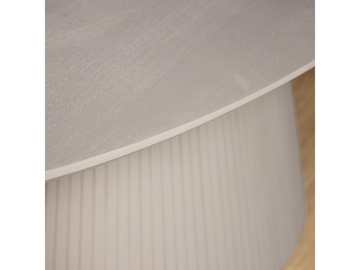 ESSTISCH Helena Oval 210 cm X 110 cm Taupe - Taupe, Holz (110/210/76cm) - Villa Möbel