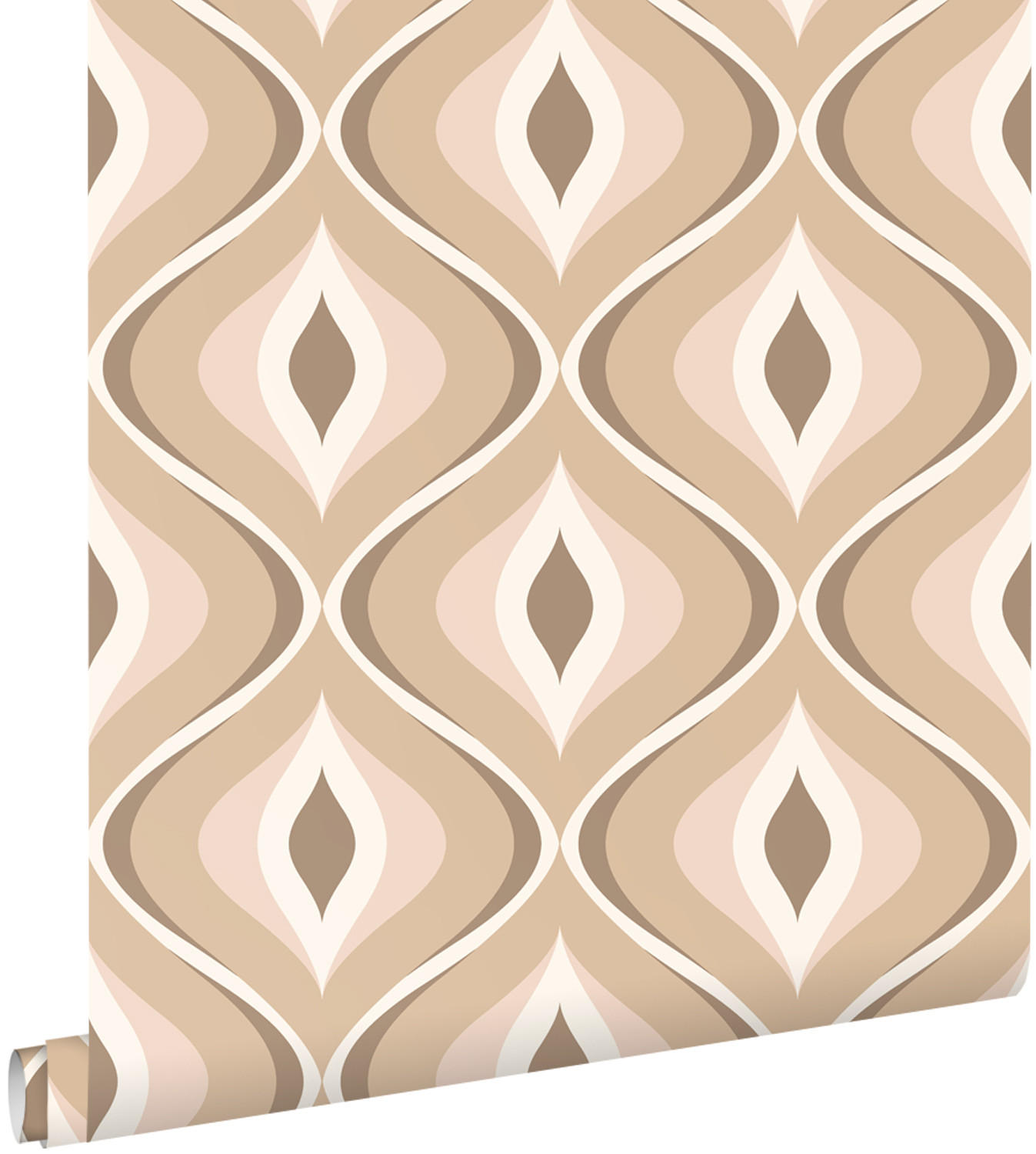 TAPETE Retro-Ornamente 50 x 900 cm - Beige, Papier (50/900cm) - ESTAhome