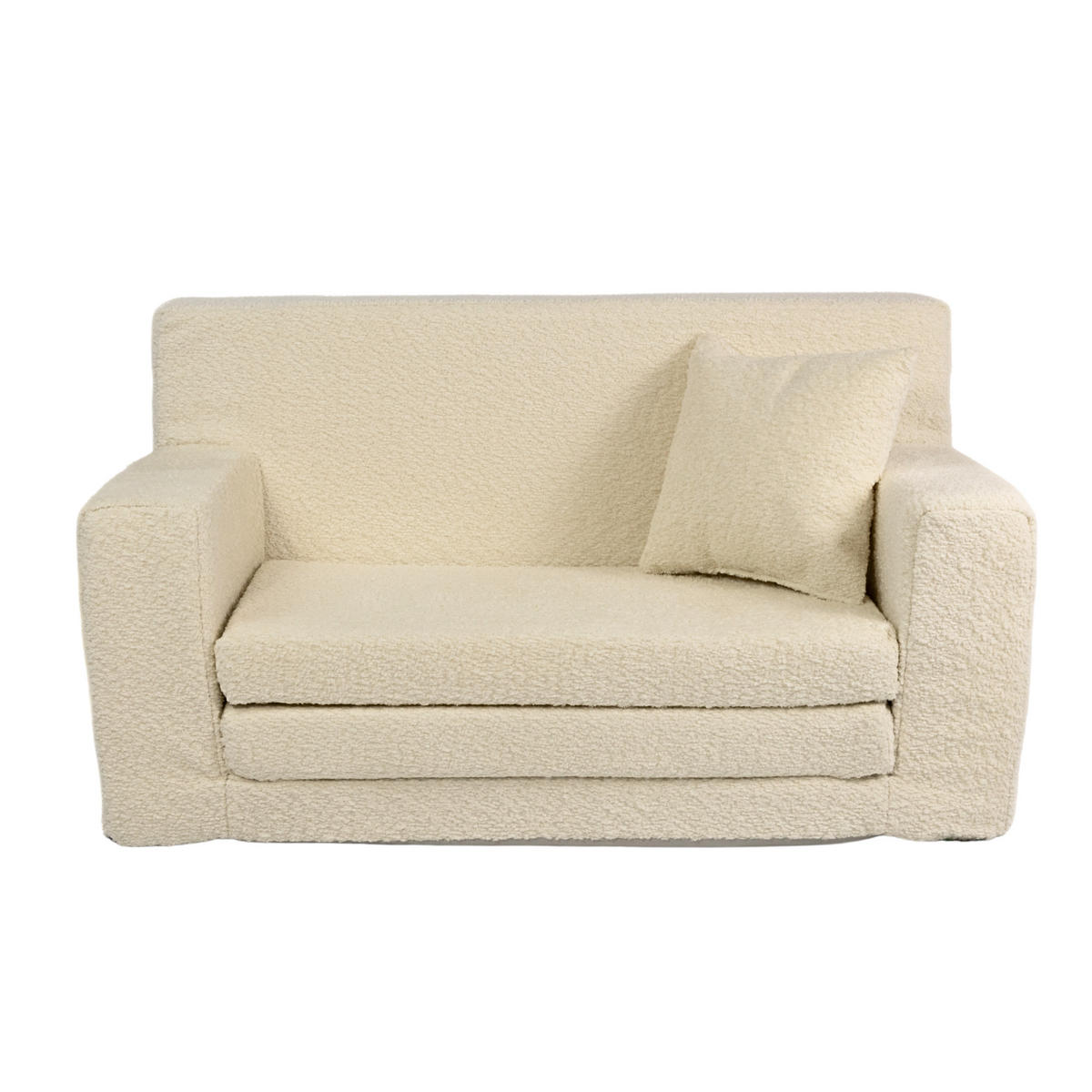 KINDERSOFA David – Stilvoller Komfort für das Kinderzimmer - In den Trendfarben - Beige, Textil (83/47/43cm) - Fortisline