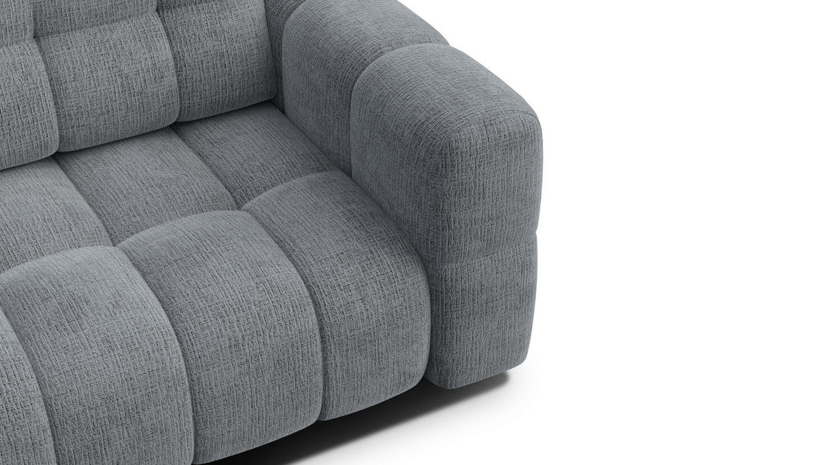 SOFA CLOUDI 2,5-Sitzer, dunkelgrau - Dunkelgrau/Schwarz, Holz/Textil (211/89/104cm) - Courtois Laville