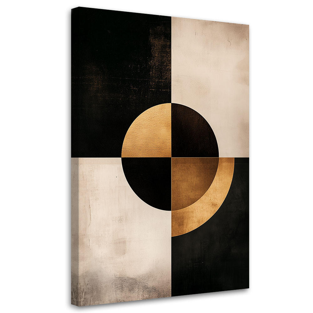 LEINWANDBILD Abstrakter Kreis 40x60cm - Beige, Textil (40/60cm) - Feeby