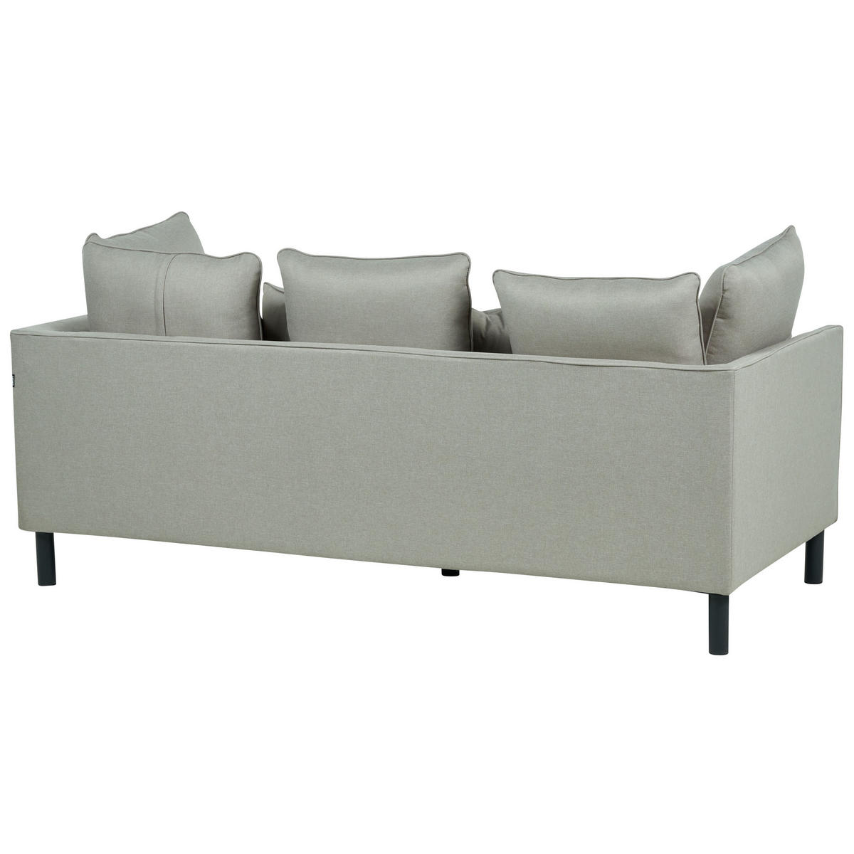 3-SITZER-SOFA hellgrau Fenstad - Schwarz/Grau, Textil (200/97/95cm) - Beliani