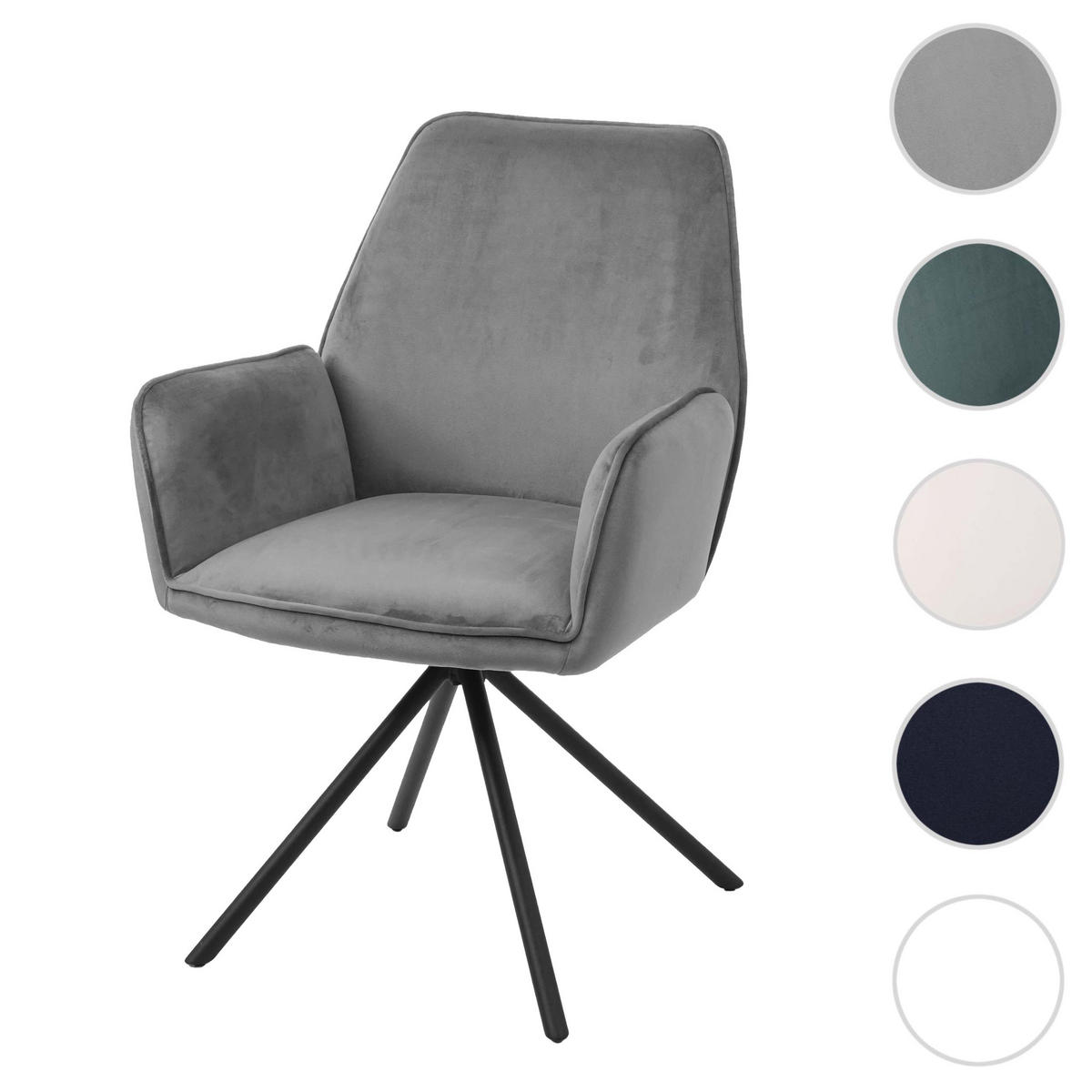 ESSZIMMERSTUHL Anthrazit, Schwarz - Anthrazit/Schwarz, Textil (60/86/60cm) - MCW