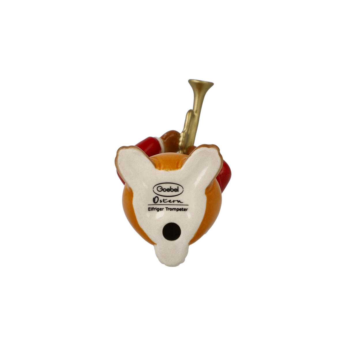 DEKOTIER Hase - Eifriger Trompeter, Steingut, Bunt, 8 cm - Multicolor, Keramik (6/8/4cm) - Goebel