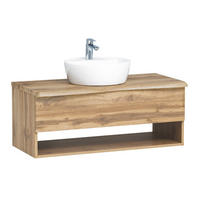 WASCHTISCH Kahla-03 - Braun, Holzwerkstoff (101/55/52cm) - Lomado