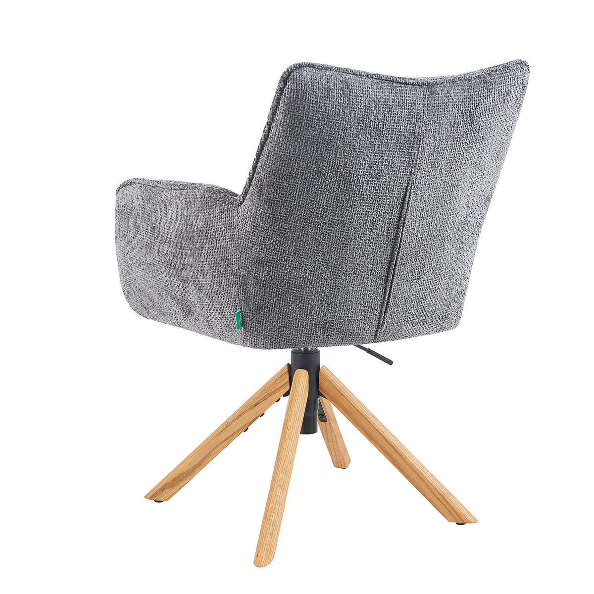 BÜROSTUHL Mika-Keno - Honigeiche/Grau, Eichenholz/Holz (59/85/66cm) - DUBI Möbel