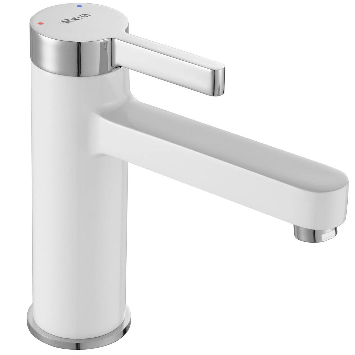 WASCHBECKENARMATUR Rea Polo White Chrom Low - Weiß, Metall (5/15/16cm) - REA
