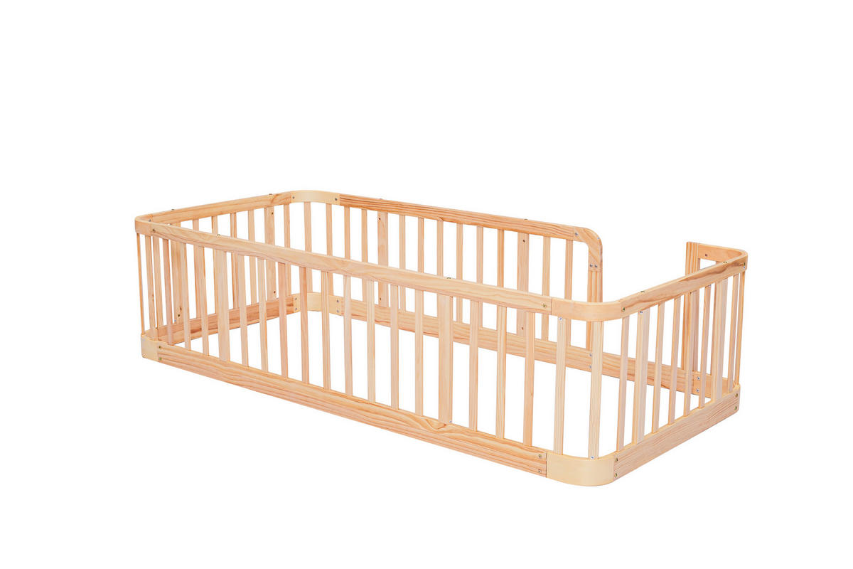 BODENBETT 90/200 cm DE-33064 modular und sicher Natur - Naturfarben, Holzwerkstoff (90/200cm) - ComfortXL