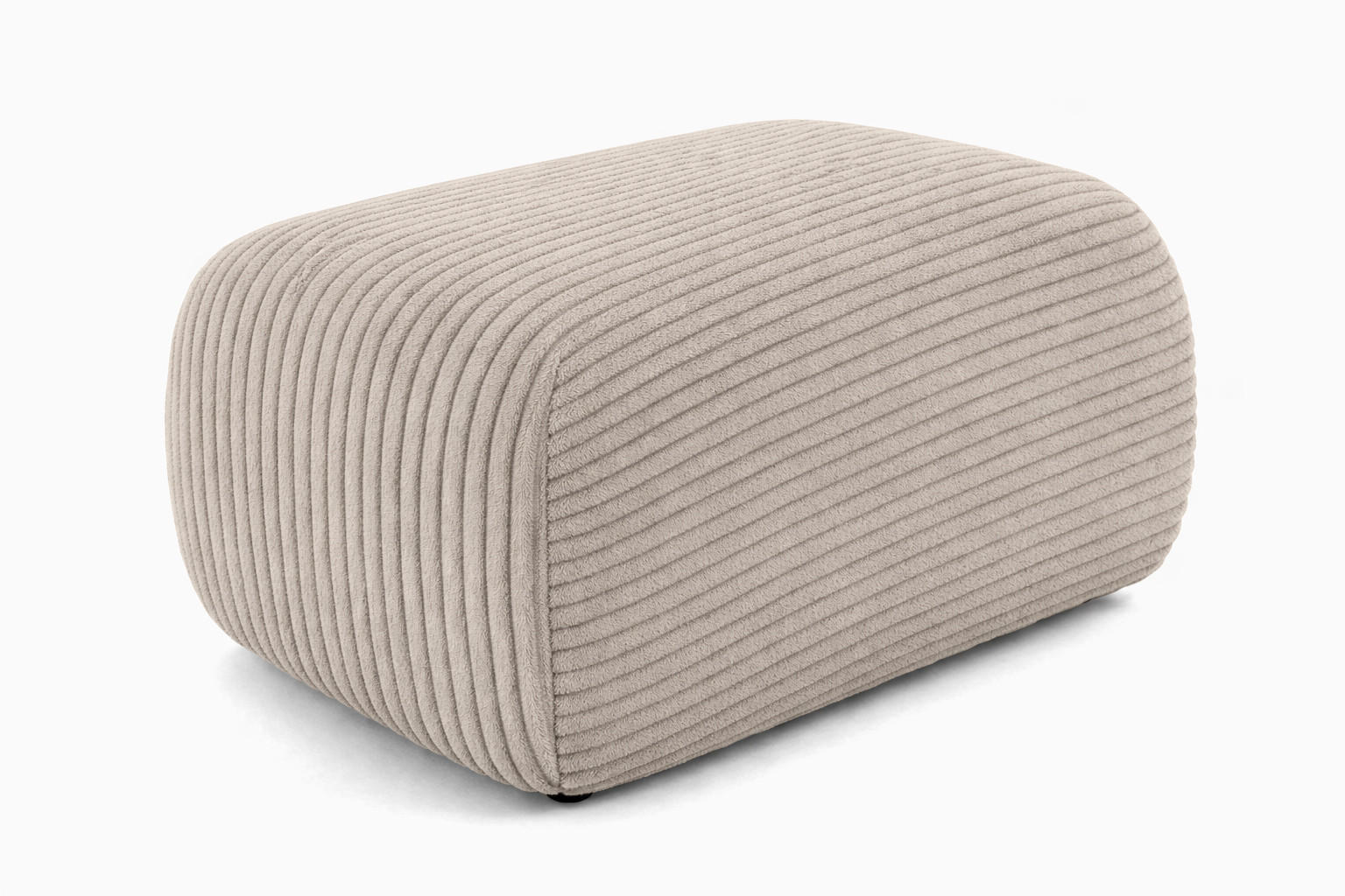 HOCKER Sitzpouf Für Wohnzimmer, Cordstoff Poso, Dunkelbeige, BIS - Beige, Holz (64/40/40cm) - Kaiser Möbel
