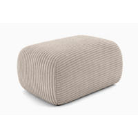 HOCKER Sitzpouf Für Wohnzimmer, Cordstoff Poso, Dunkelbeige, BIS - Beige, Holz (64/40/40cm) - Kaiser Möbel