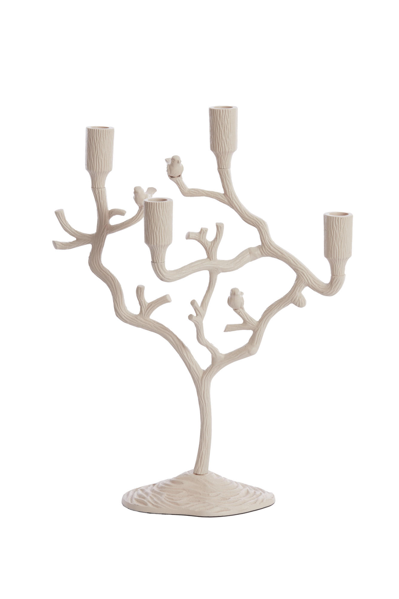 KERZENHALTER Jardia Weiß Ø35/47 cm - Weiß, Metall (14/47/35cm) - Light & Living