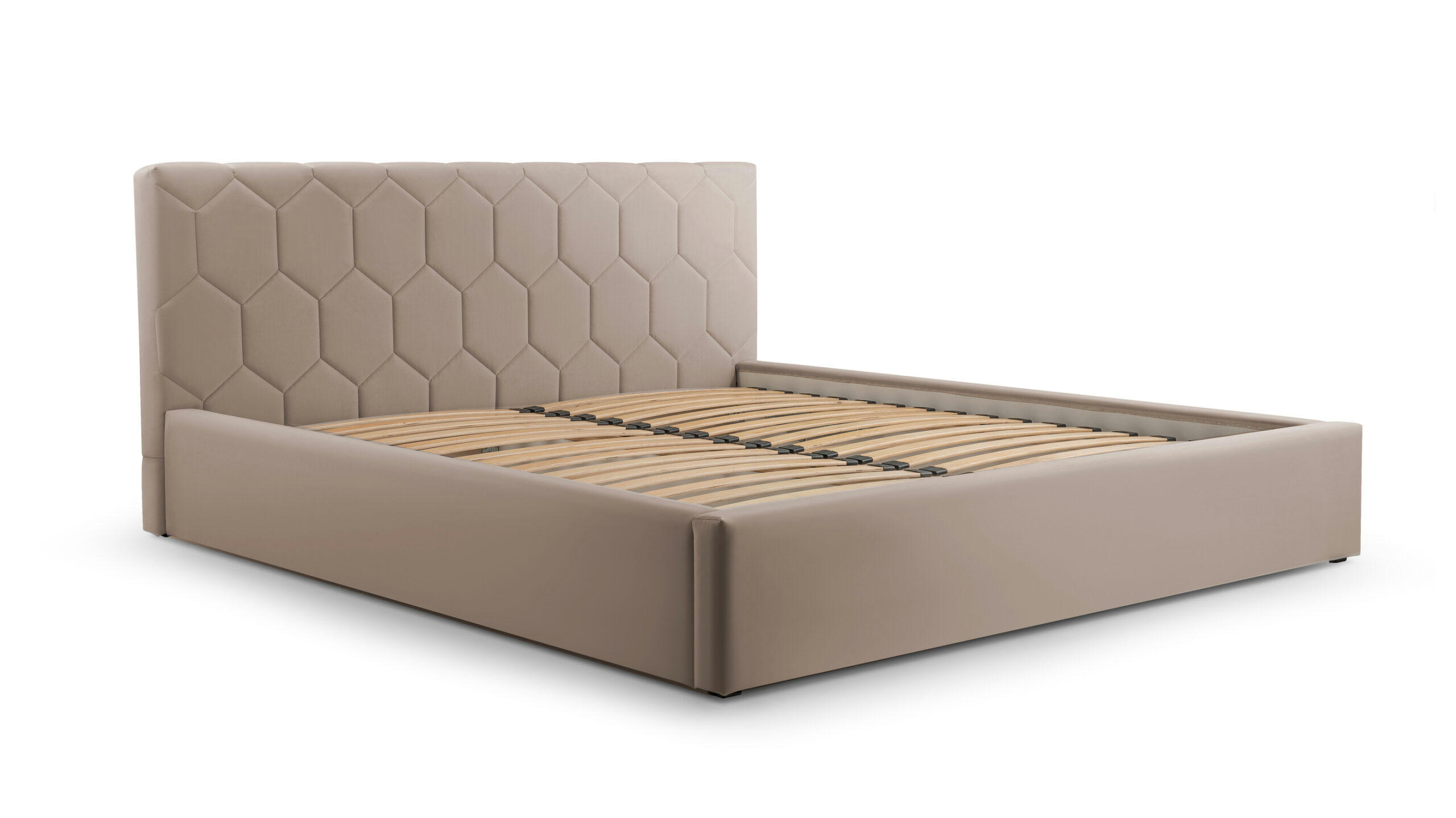 POLSTERBETT Bett 02 - 160x200 - Rabbit - Cappuccino, Holz/Textil (160/200cm) - Möblo