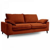 3-SITZER-SCHLAFSOFA, Stoff, Rot - Rot, Textil (97/88/205cm) - Oviala