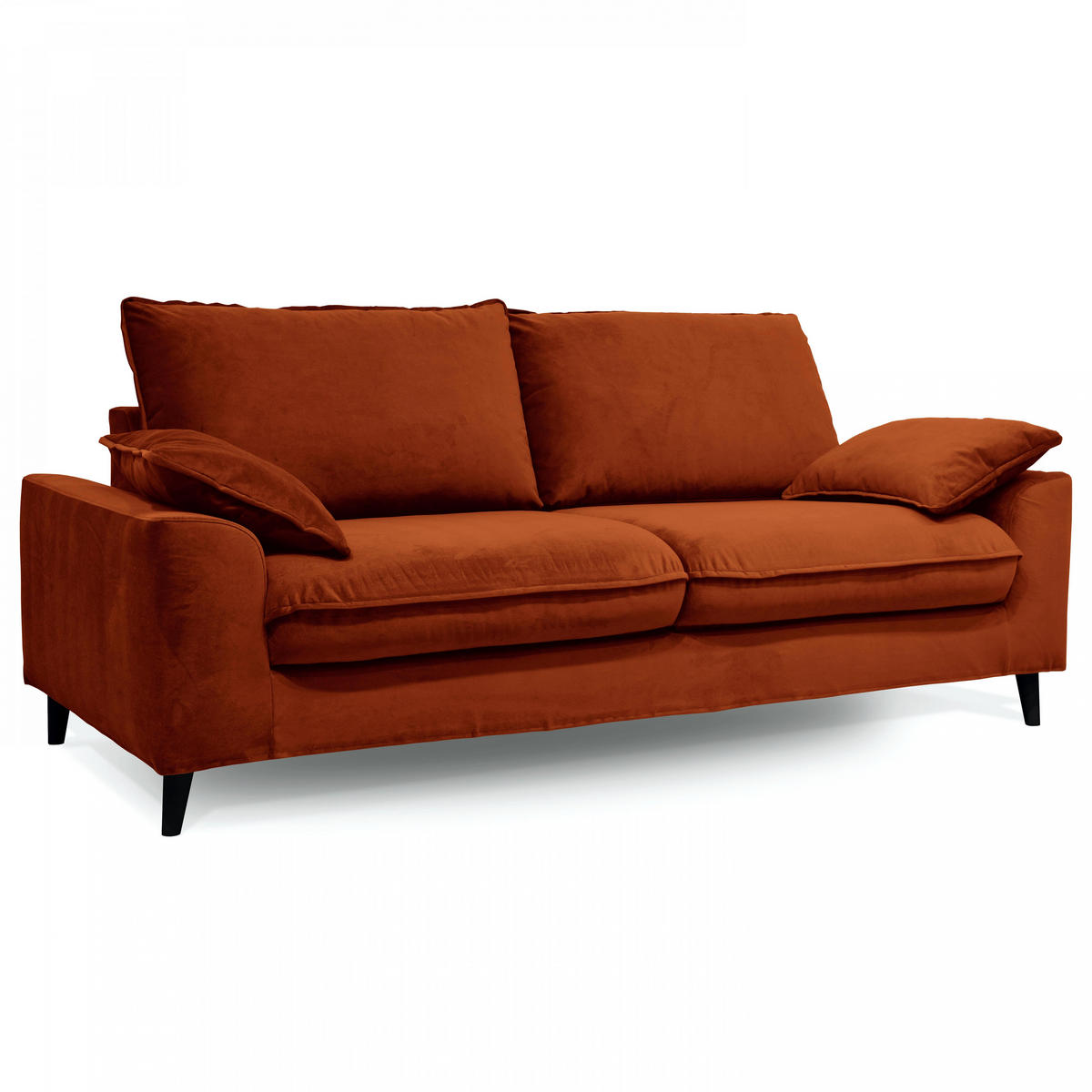 3-SITZER-SCHLAFSOFA, Stoff, Rot - Rot, Textil (97/88/205cm) - Oviala