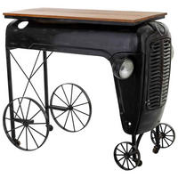 KONSOLENTISCH, 117x71x107cm - Schwarz, Metall (71.12/116.84/106.68cm) - Wanderlust