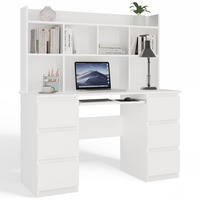 PÍSACÍ STÔL Biela 130/146/51 - biela, kompozitné drevo (51/130/146cm) - RAUMHIRSCH FURNITURE