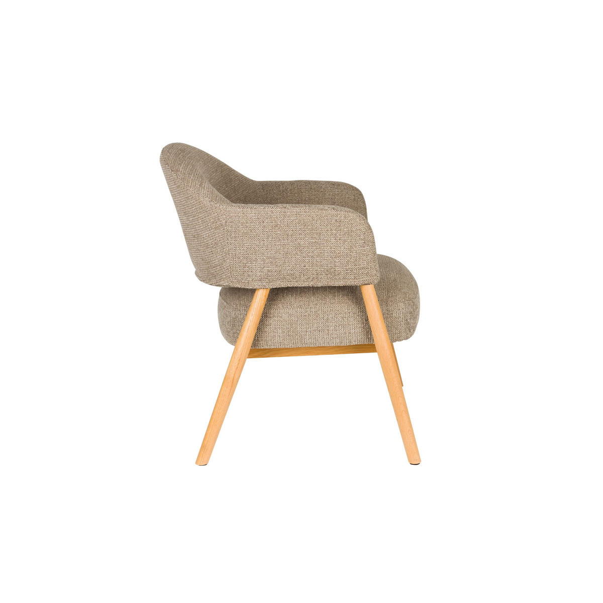 SESSEL Indy Dunkelbraun/ Beige - Braun, Textil (64/76.5/66.5cm) - Housecraft Living