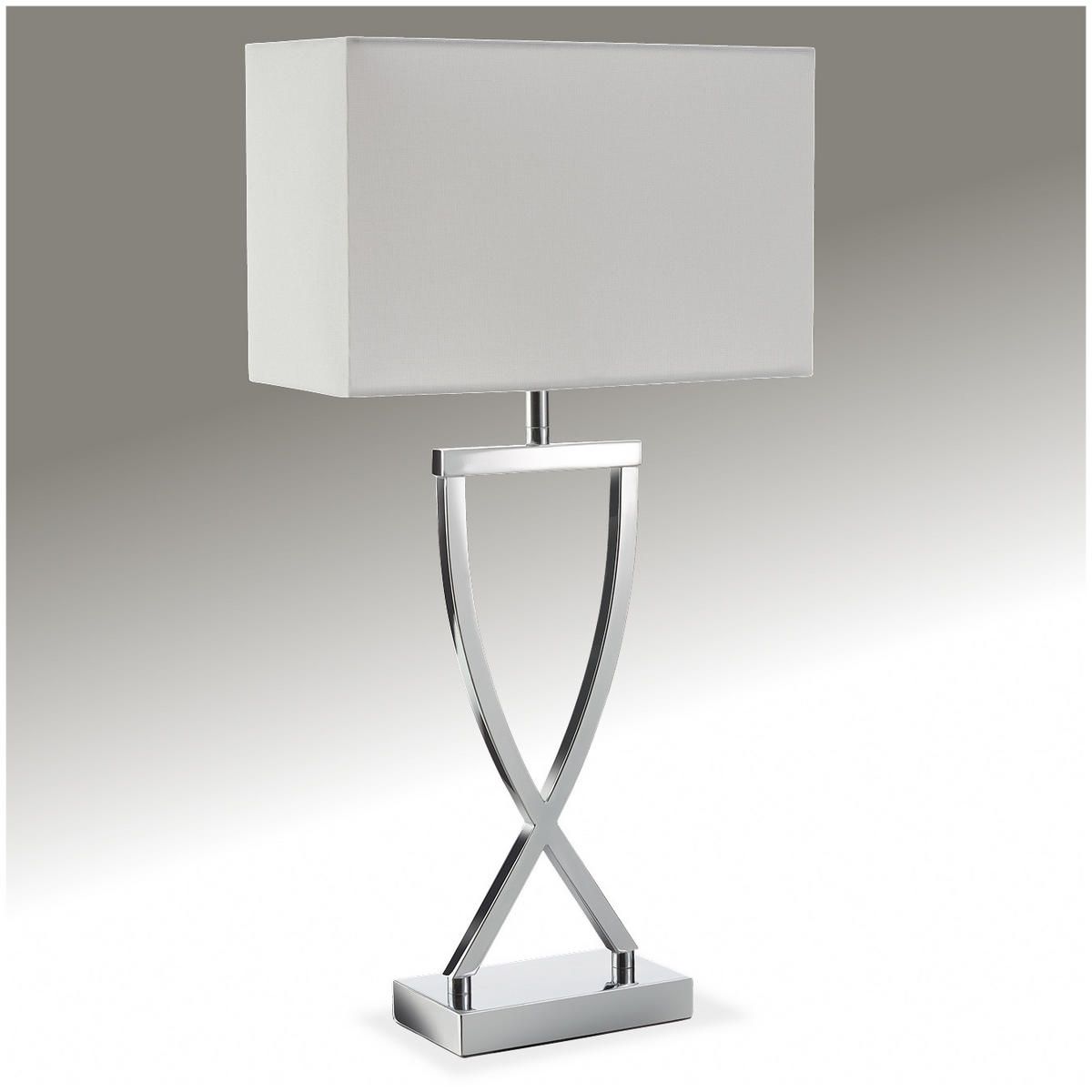 TISCHLEUCHTE Avina,27 x 12 x 51,5 cm,chromfarben - Chromfarben, Metall (12/27/51.5cm) - tectake