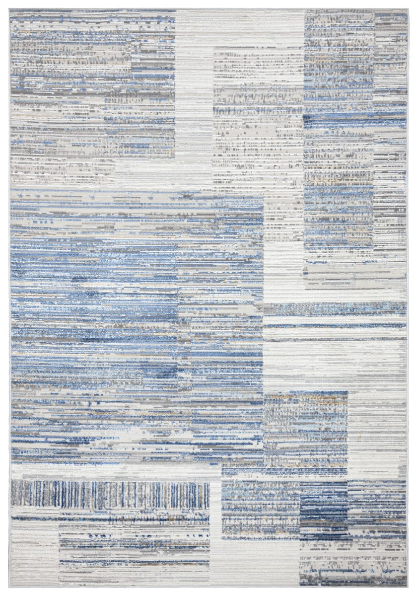 MATTA beige kräm blå - 200 x 300 cm - Blå, Textil (200/300cm) - Mazovia