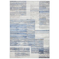 KOBEREC béžový krémový modrý - 240 x 330 cm - modrá, textil (240/330cm) - Mazovia
