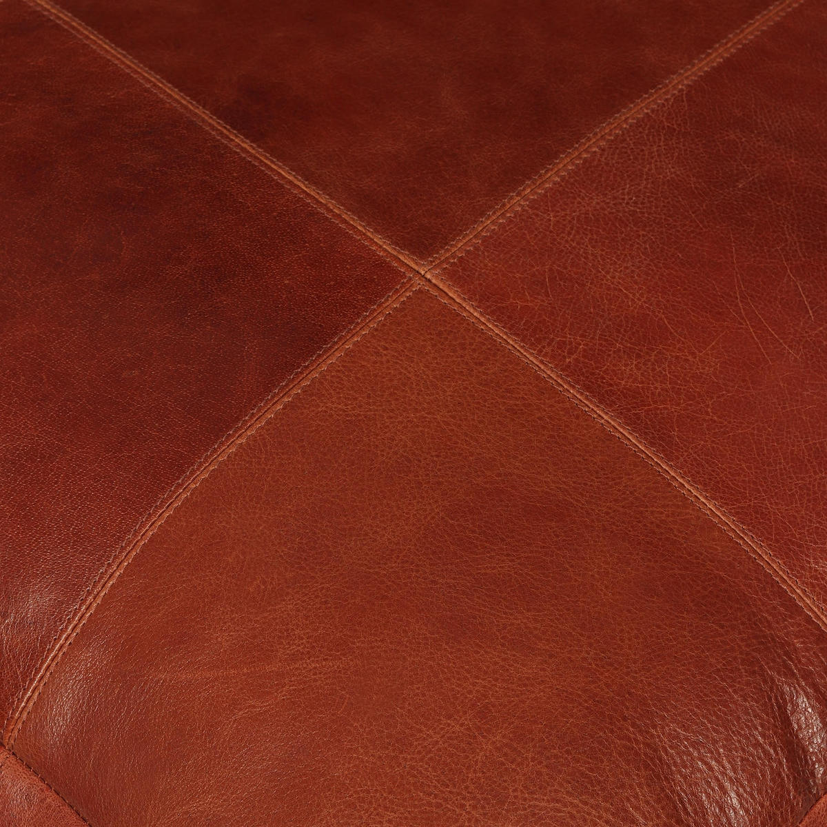 POUF 75/75/45 cm Echtleder Braun - Braun, Leder (75/45/75cm) - Furnhouse