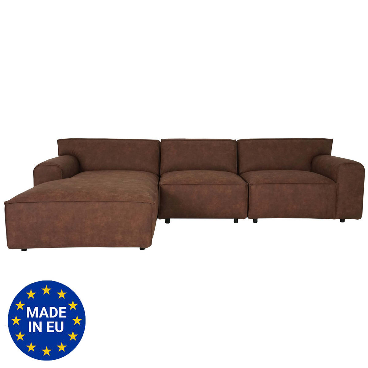 ECKSOFA OTTOMANE LINKS Braun - Braun, Textil (295/178cm) - MCW