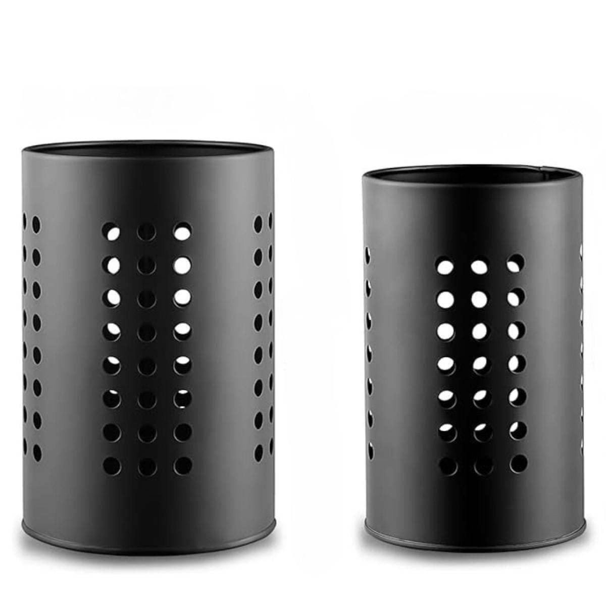 KÜCHENUTENSILIENHALTER Edelstahl, Besteck- und Utensilienständer, 2-teilig - Silberfarben, Metall (12/28/20cm) - LUXUSKOLLEKTION