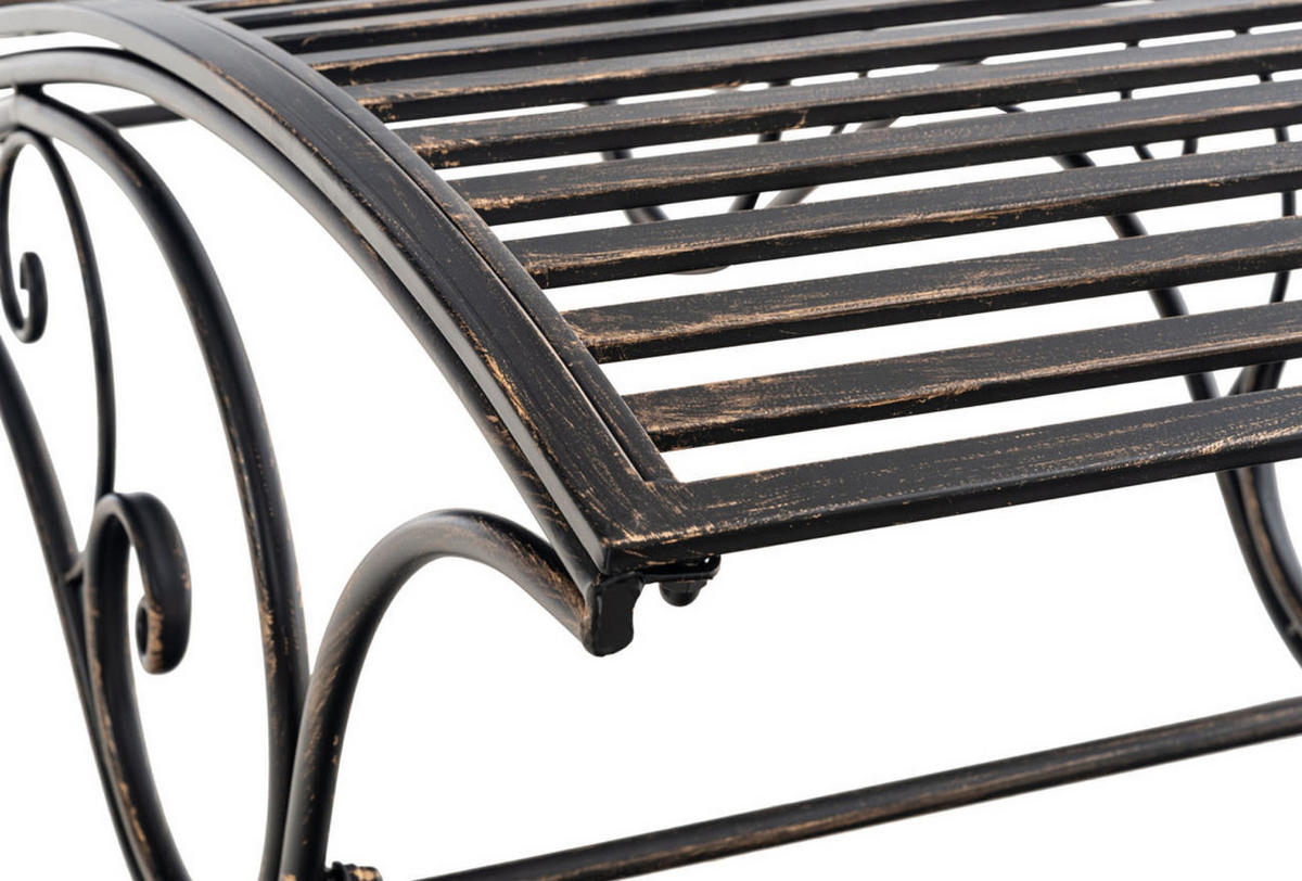 GARTENLIEGE Aurelle bronze - Braun, Metall (58/101/140cm) - TPFGarden