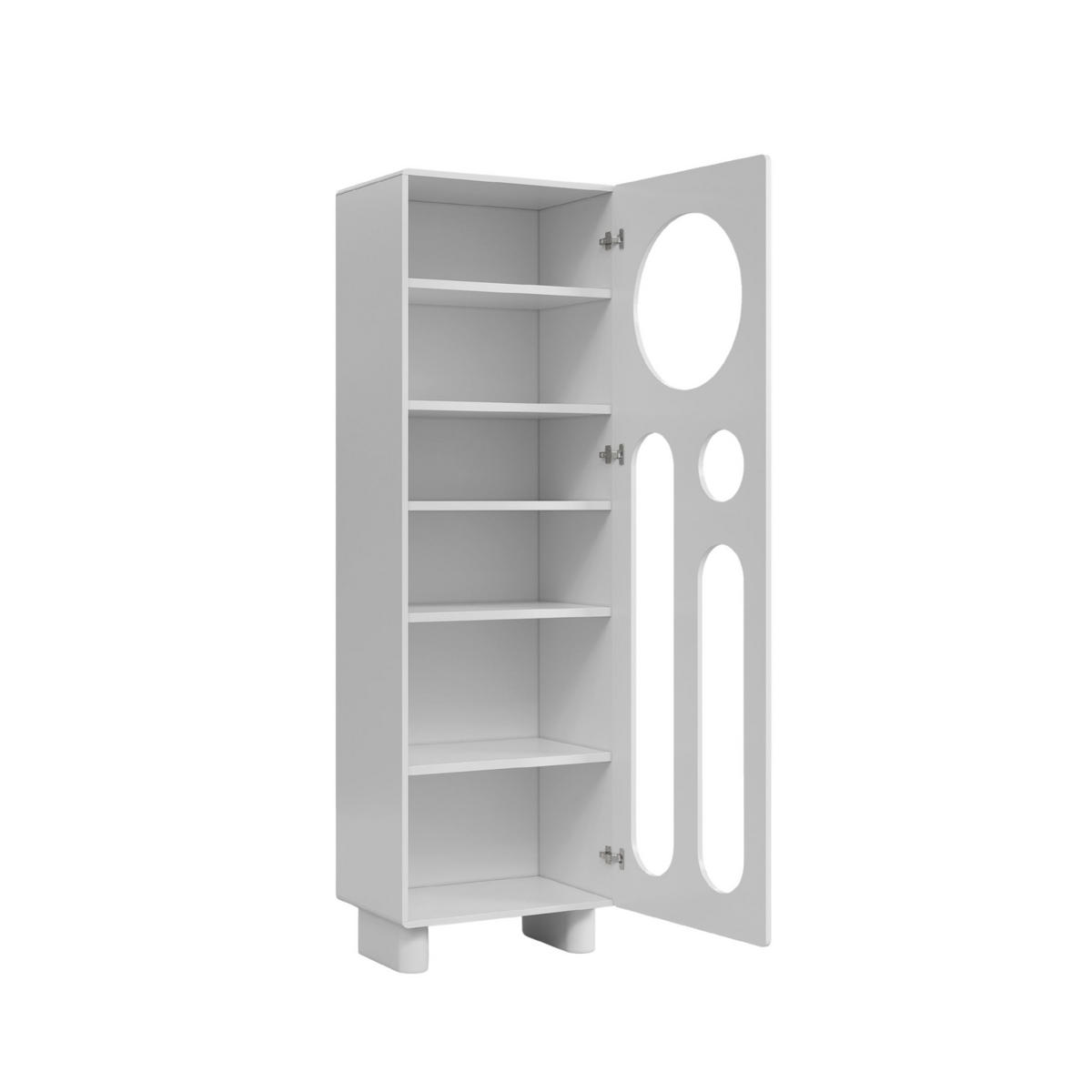 BÜCHERREGAL Oko, Weiß, 6 Fächern, 192 cm - Weiß, Holzwerkstoff (60/192/41.6cm) - Skandica