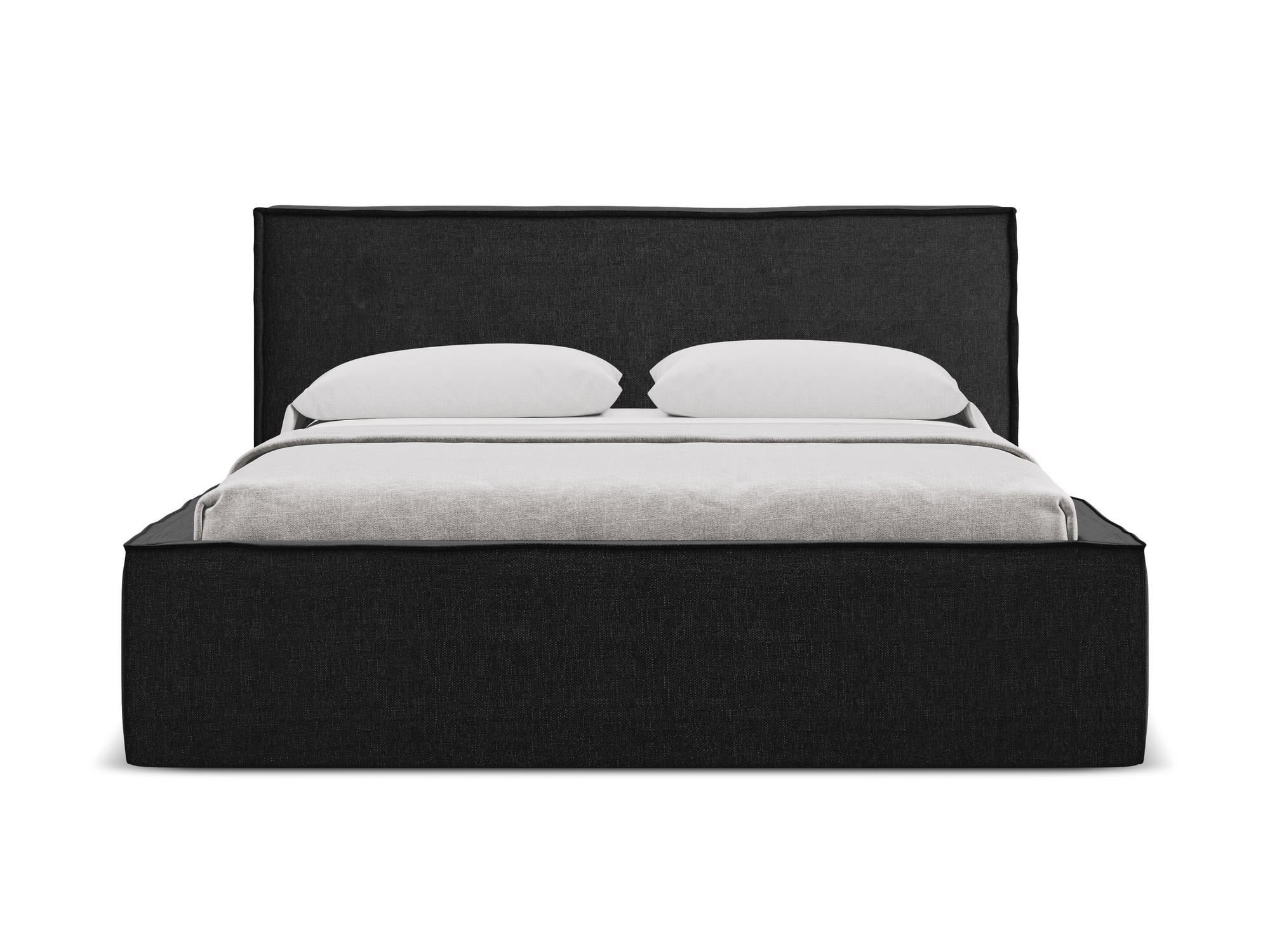 POLSTERBETT mit Bettkasten und Lattenrost 160x228 Schwarz - Schwarz, Kunststoff/Textil (140/200cm) - Makamii