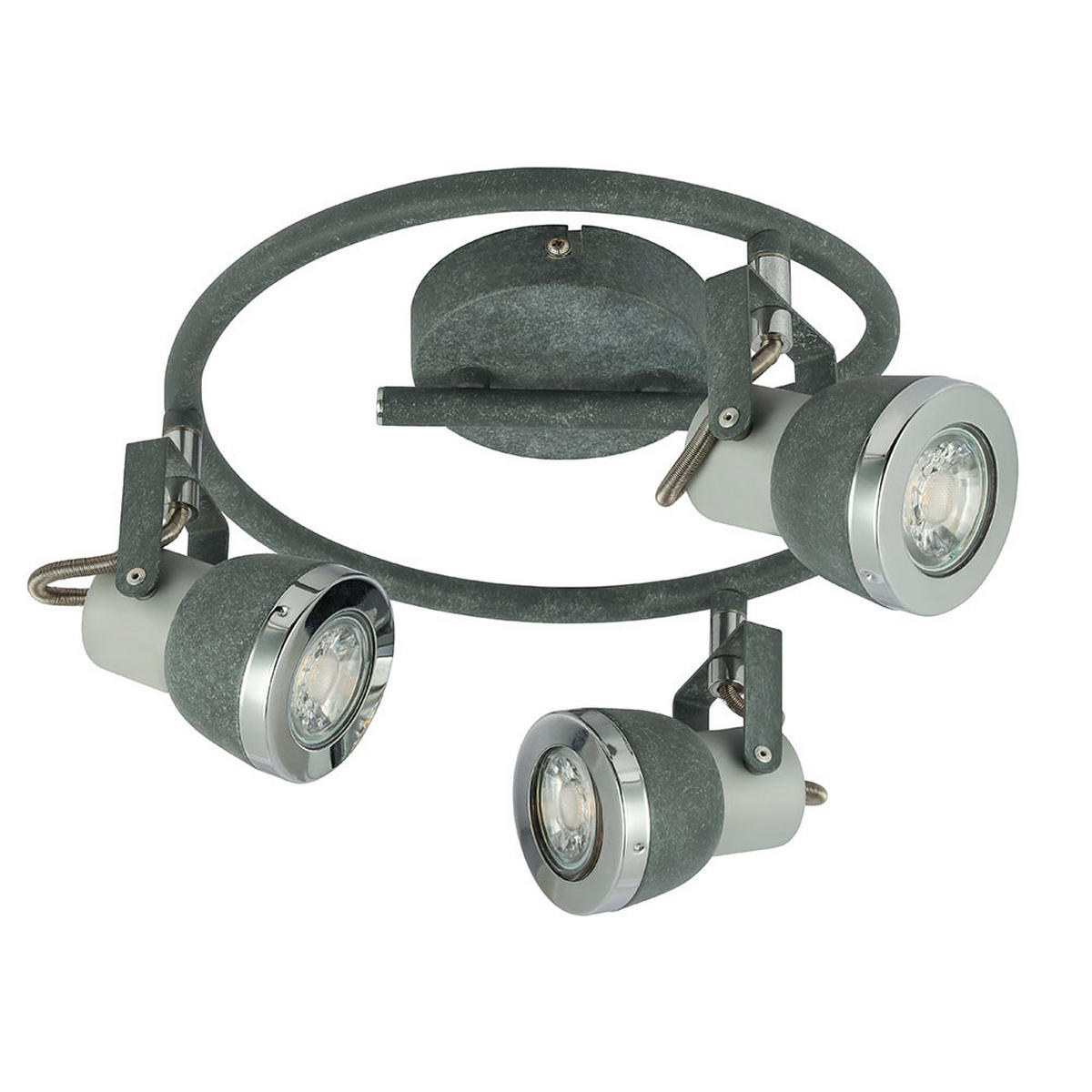 LED DECKENLEUCHTE Spotleuchte Metall Steingrau - Grau, Metall (25.5/25.5/16cm) - Globo Lighting