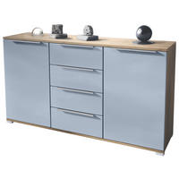 SIDEBOARD Linio Denim matt - Pastellblau, Holzwerkstoff (138.5/75.5/35cm) - Vladon