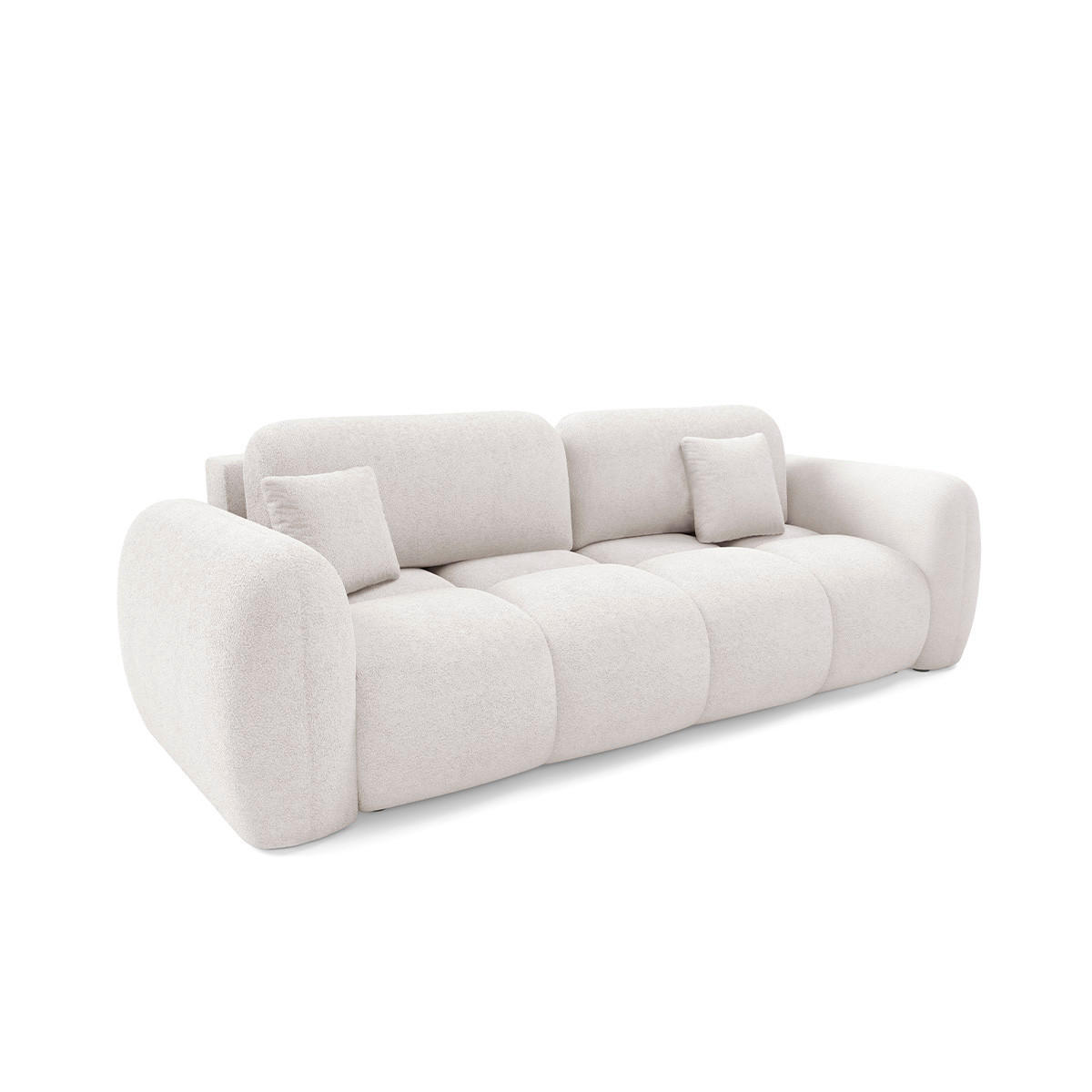 SOFA Livio 3 Sitzplätze Weiß - Weiß, Holz (270/95/121cm) - Petits-meubles