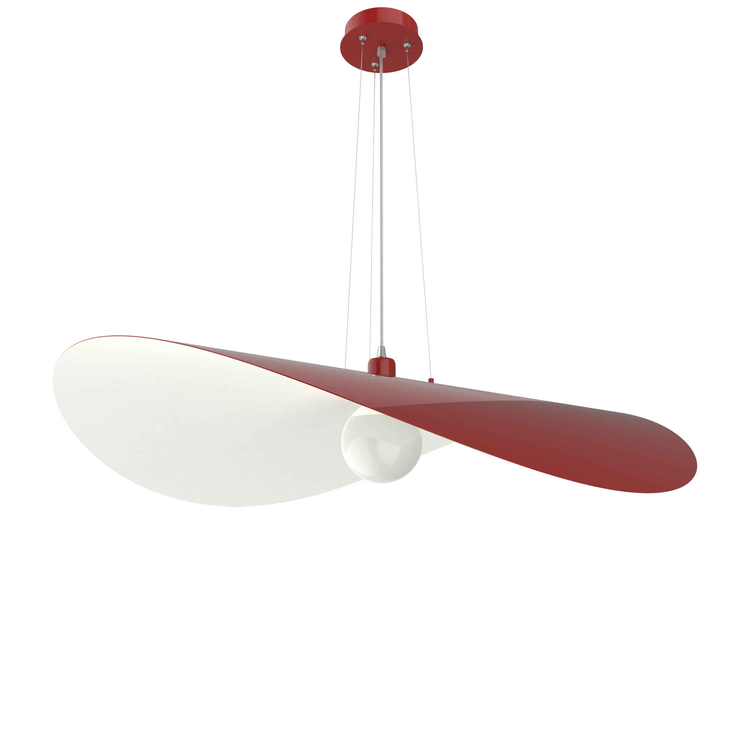 HÄNGELEUCHTE - Rot, Metall (90/90/120cm) - Lumicom
