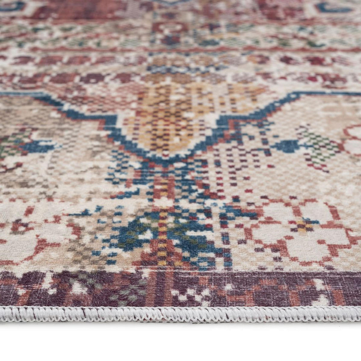 TEPPICH WASCHBAR Verona Eliza Rot - Rot, Textil (160/231cm) - Kukoon Rugs