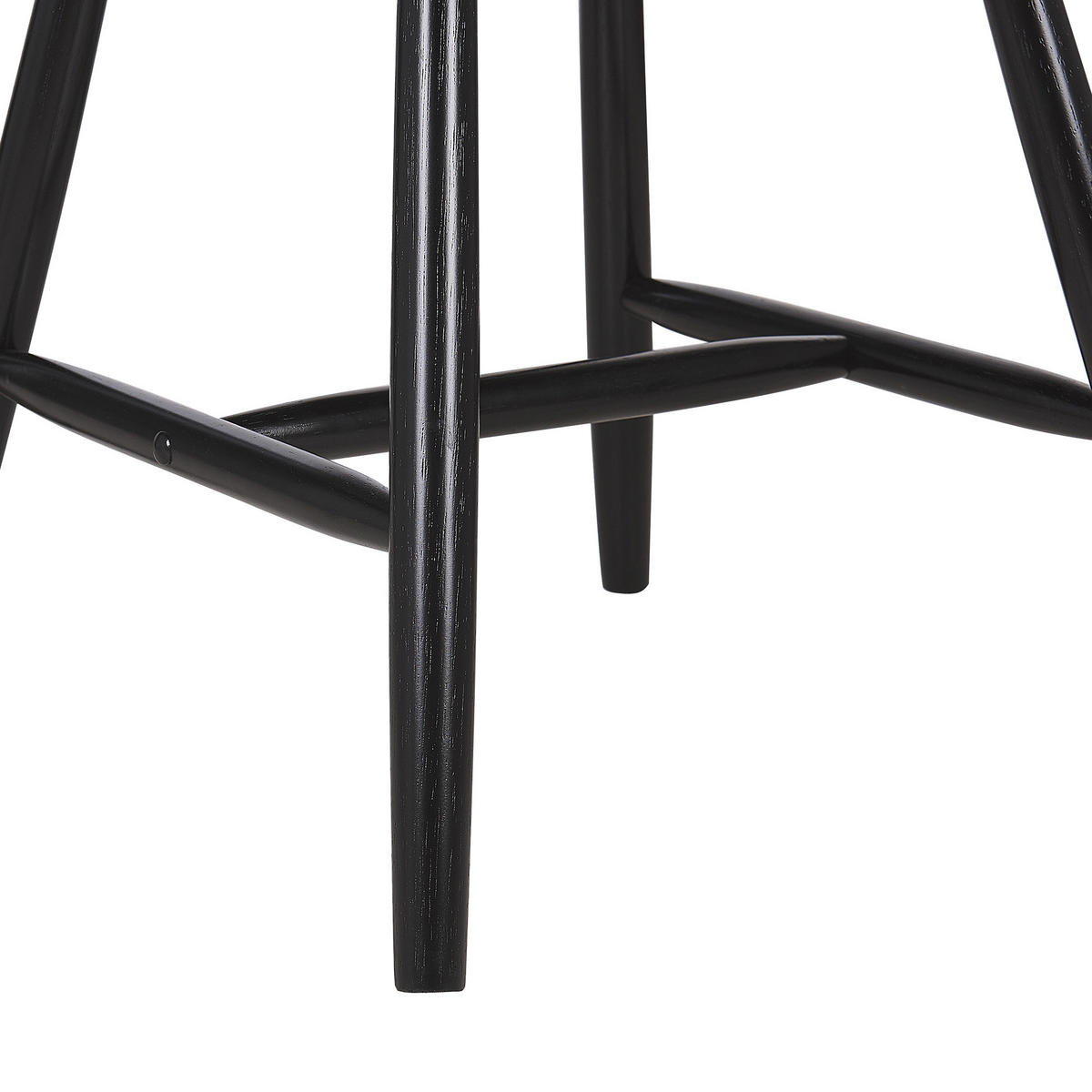 ESSZIMMERSTUHL 2er-Set Gummibaumholz Schwarz Burbank - Schwarz, Holz (45/95/44cm) - Beliani