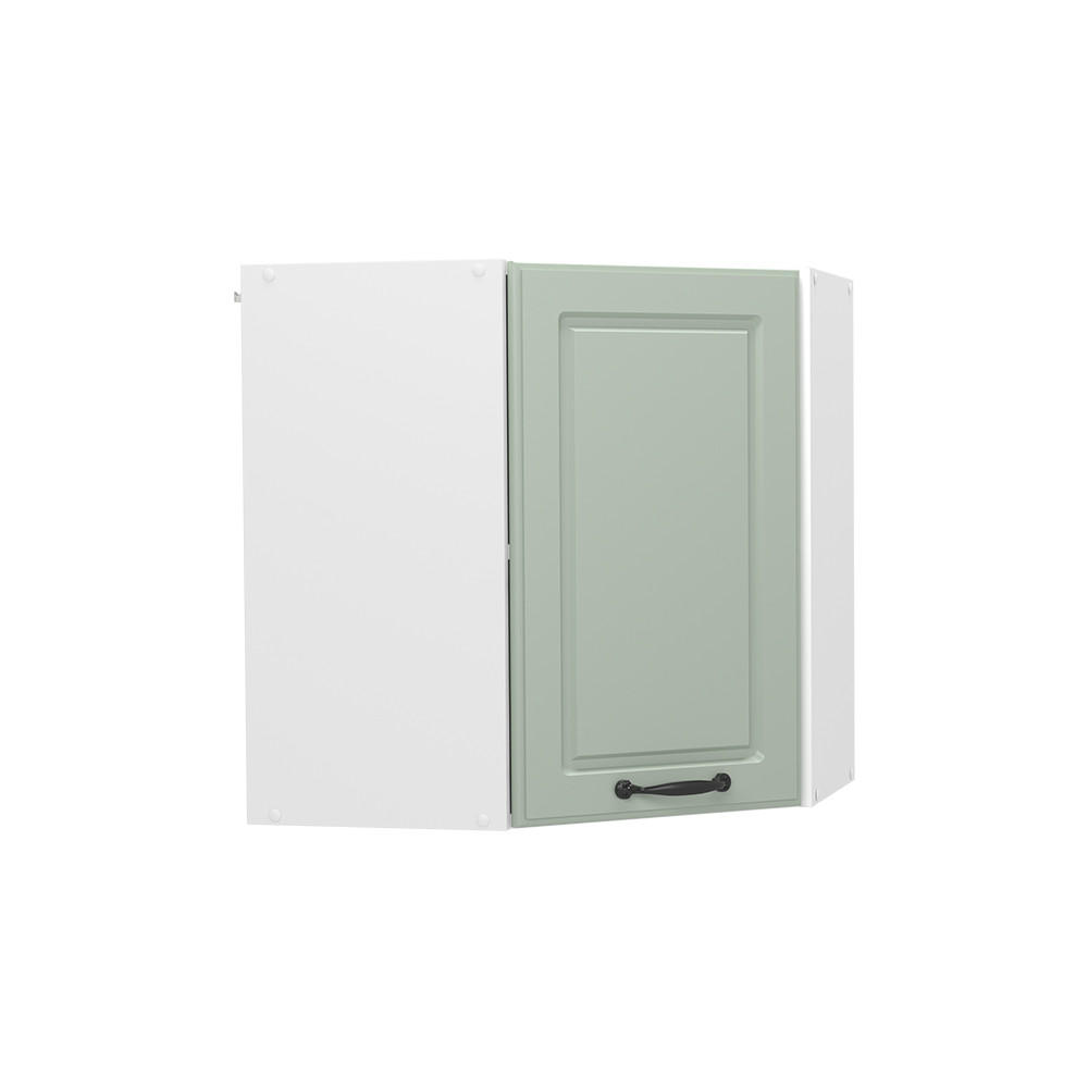 ROHOVÁ ZÁVESNÁ SKRINKA R-Line, Mint vidiecky dom/biely, 57 cm - biela/zelená, kompozitné drevo (57/60/31cm) - Vicco