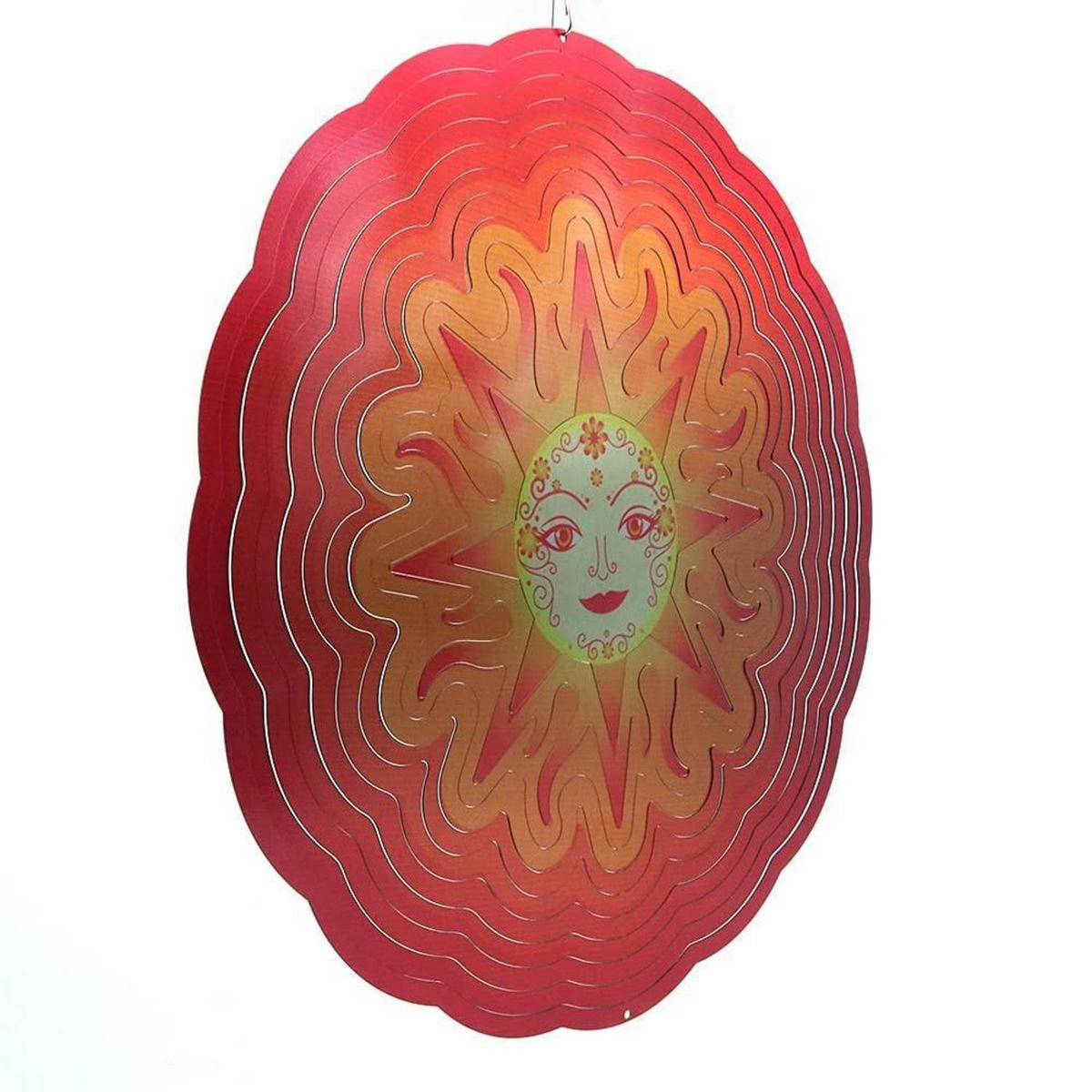 WINDSPIEL Sonnengöttin Edelstahl Rot 30 cm - Multicolor, Metall (30/30/30cm)