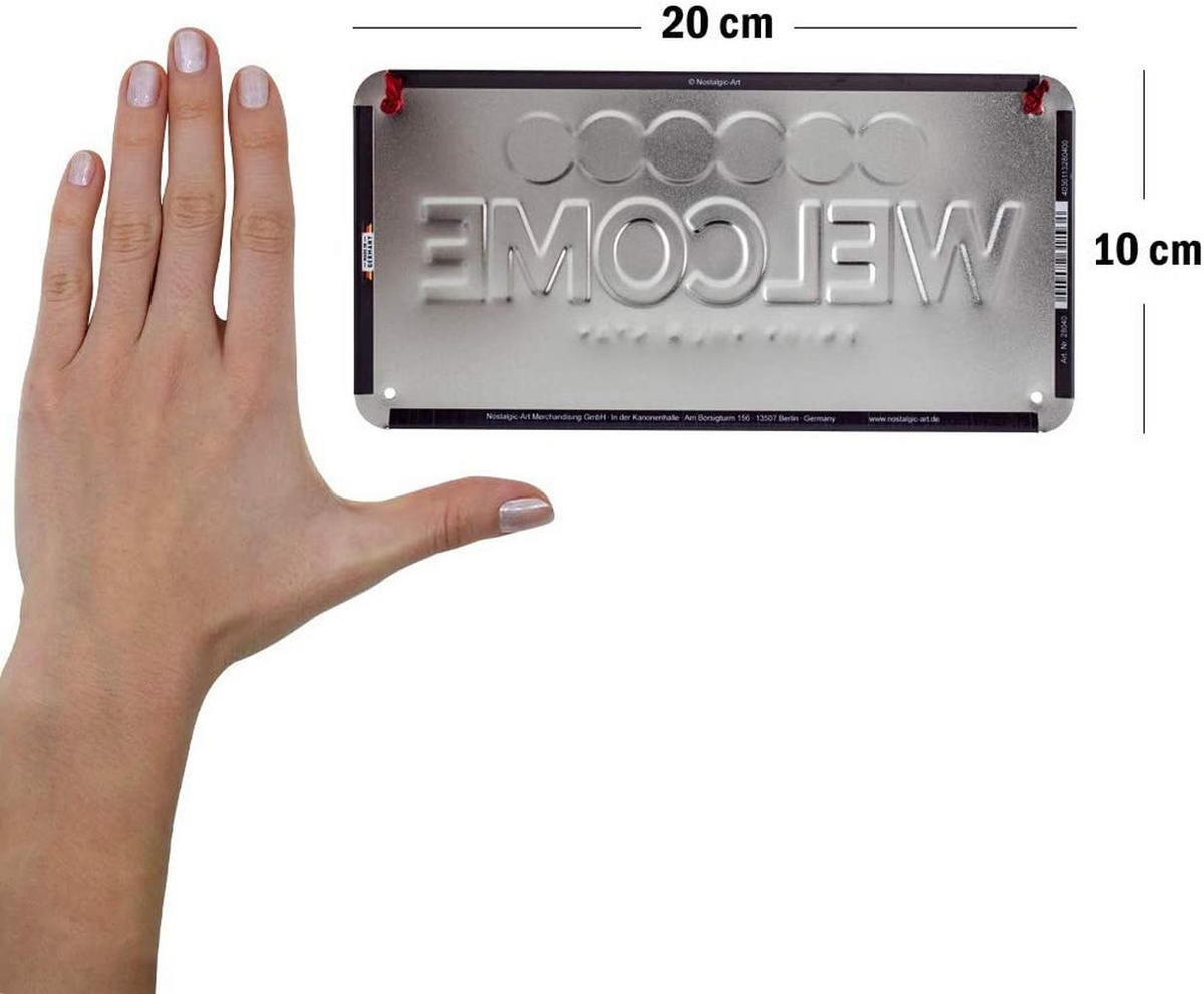 HÄNGESCHILD 10/20 cm Achtung Free Wi-Fi - Multicolor, Metall (20/10/0.2cm) - Nostalgic-Art