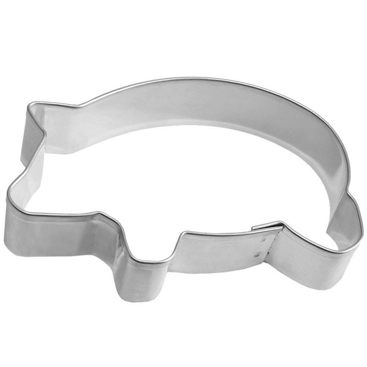 AUSSTECHFORM Schweinchen 7 cm Silber - Silberfarben, Metall (4.5/1.5/7cm) - Orion 