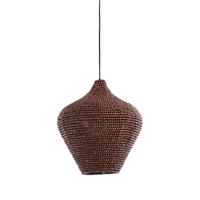 HÄNGELAMPE Kalenga Braun Ø36/41 cm - Dunkelbraun, Metall (36/36/41cm) - Light & Living