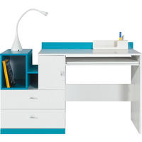 SCHREIBTISCH ENNA 130x55x83 cm Bürotisch Computertisch, Weiß - Weiß, Holzwerkstoff (55/130/83cm) - MASSENO