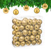 50XWEIHNACHTSKUGELN - Goldfarben, Kunststoff (6/7/6cm) - Relaxdays